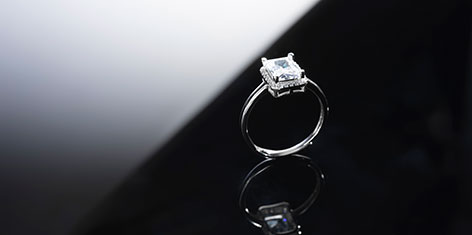 beautiful engagement ring with diamonds